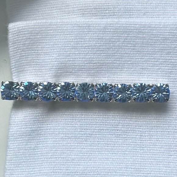 Danny Pollak Light Sapphire Swarovski Crystal Bobby Pin (#3) - approx. 2.5 in. - Picture 10 of 10